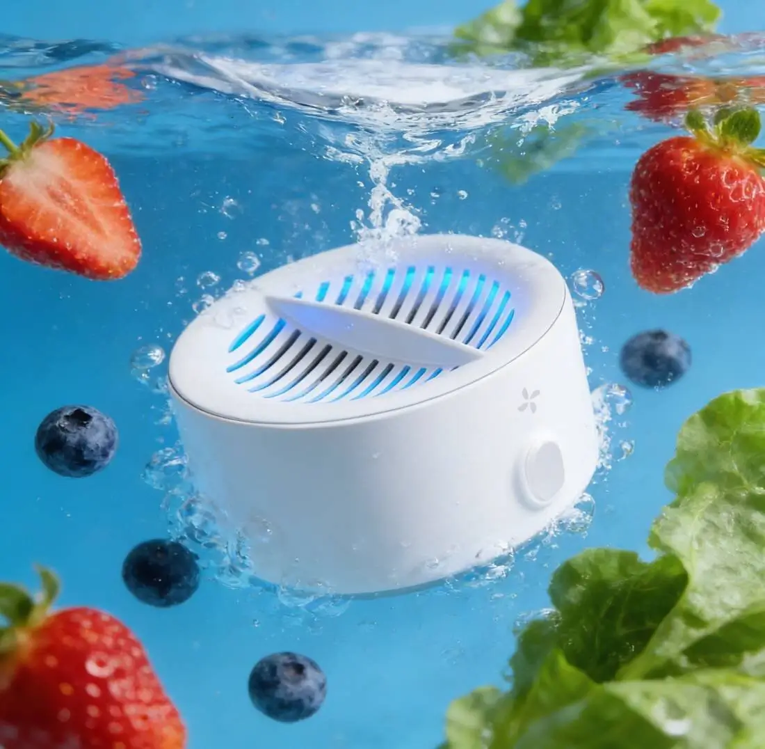 PuriBreeze produce cleaning device